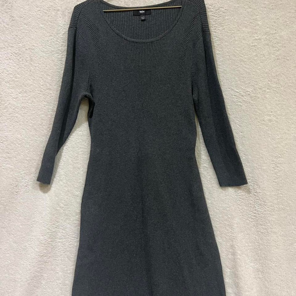 Mossimo dark grey fall dress with 3/4 length sleeves size xxl